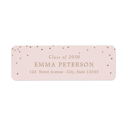 Fantastisch EDITABLE Afstuderen Adres Etiket (Voorkant)