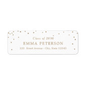 Fantastisch EDITABLE Afstuderen Adres Etiket (Voorkant)