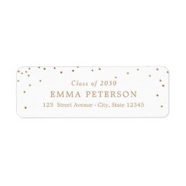 Fantastisch EDITABLE Afstuderen Adres Etiket