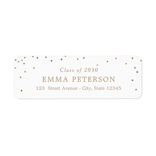 Fantastisch EDITABLE Afstuderen Adres Etiket (Voorkant)