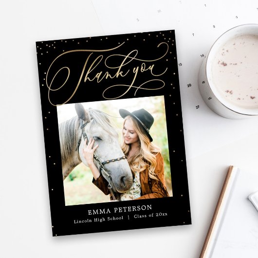 Fantastisch EDITABLE COLOR Afstuderen Dank u wel Bedankkaart