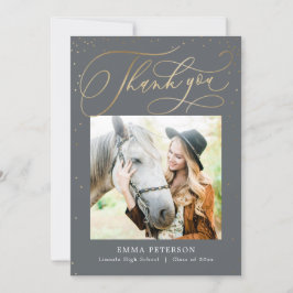 Fantastisch EDITABLE COLOR Afstuderen Dank u wel Bedankkaart