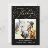 Fantastisch EDITABLE COLOR Afstuderen Dank u wel Bedankkaart (Voorkant)