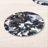 Fantastisch Elegant Diamond Afbeelding Ronde Kartonnen Onderzetter (Gebogen)