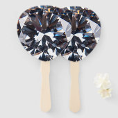 Fantastisch Elegant Diamond Gem-Afbeelding Handwaaier (Voorkant en achterkant)