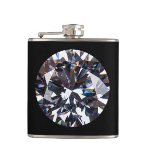 Fantastisch Elegant Diamond Gem-Afbeelding Heupfles