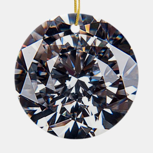 Fantastisch Elegant Diamond Gem-Afbeelding Keramisch Ornament (Voorkant)