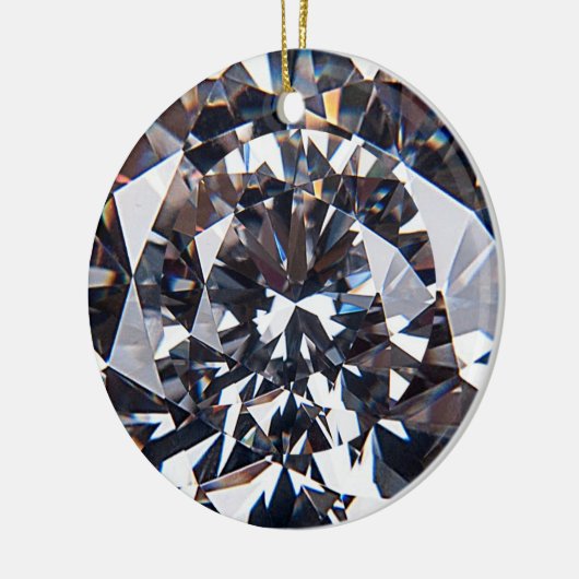 Fantastisch Elegant Diamond Gem-Afbeelding Keramisch Ornament (Links)