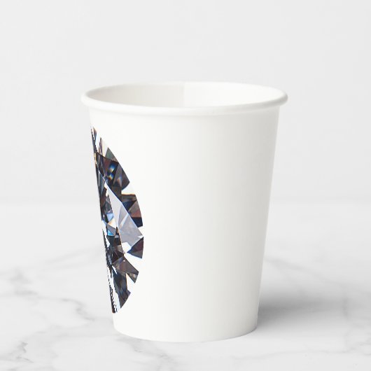 Fantastisch Elegant Diamond Gem-Afbeelding Papieren Bekers (Links)