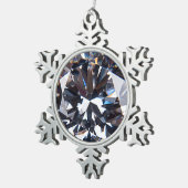 Fantastisch Elegant Diamond Gem-Afbeelding Tin Sneeuwvlok Ornament (Rechts)