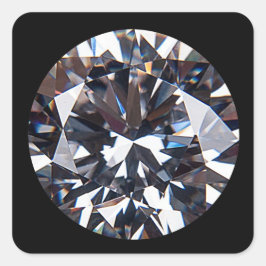 Fantastisch Elegant Diamond Gem-Afbeelding Vierkante Sticker
