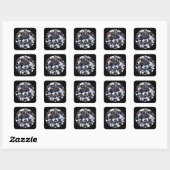 Fantastisch Elegant Diamond Gem-Afbeelding Vierkante Sticker (Vel)