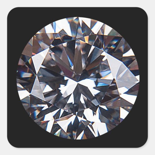 Fantastisch Elegant Diamond Gem-Afbeelding Vierkante Sticker (Voorkant)