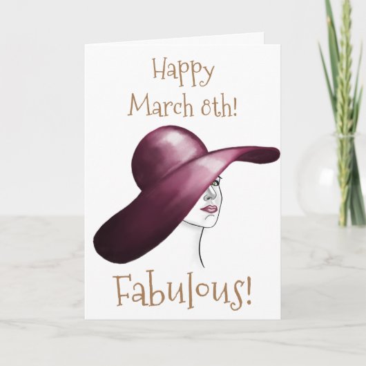 Fantastisch! Elegante Vrouw met Pet Happy March 8t Kaart (Voorkant)