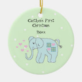 Fantastisch Elephant Baby's eerste Kerstmis Keramisch Ornament (Voorkant)