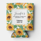 Fantastisch en 40  Zonnebloemen Patroon Blikjeskoeler (Voorkant)