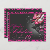 Fantastisch en fijn 16! kaart (Voorkant / Achterkant)