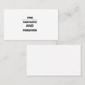 FANTASTISCH EN FORGIVER VISITEKAARTJE (Voorkant / Achterkant)