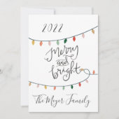 Fantastisch en helder kerstlampje Foto Feestdagenkaart (Voorkant)