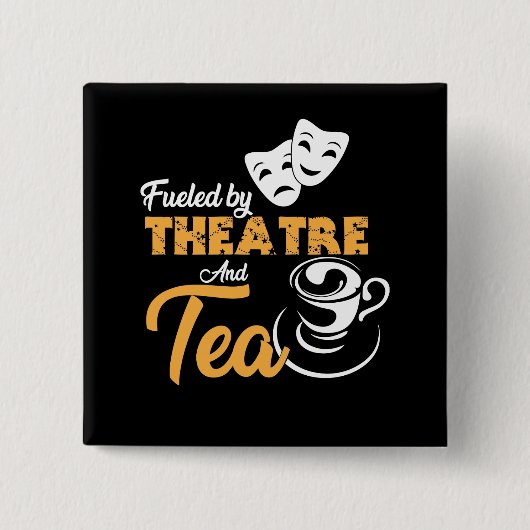 Fantastisch en theater, Tea Lover Gift, Tea Vierkante Button 5,1 Cm (Voorkant)