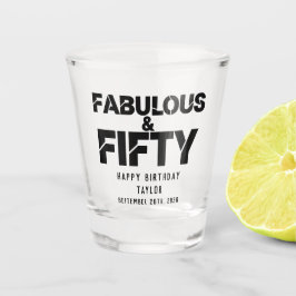 Fantastisch en Vijftig Verjaardag Zwart Krachtig S Shot Glas