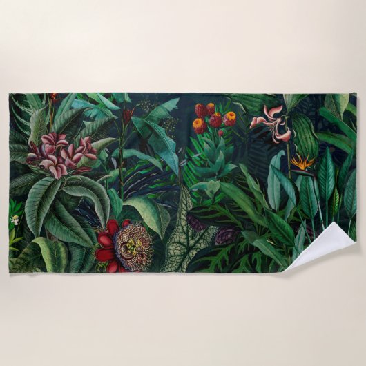 Fantastisch Fabulous Midnight Rainforest Strandlaken (Voorkant)