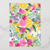 Fantastisch felland waterverf bruiloft folie uitnodiging (Achterkant)