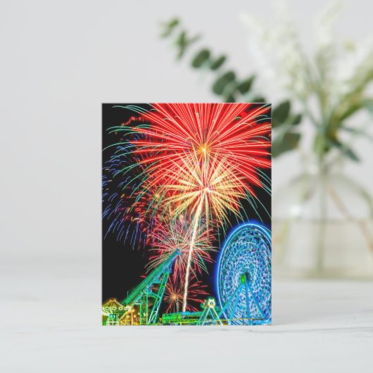 Fantastisch Fireworks-Briefkaart Briefkaart (Staand voorkant)