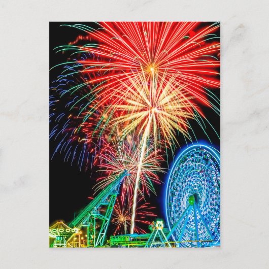 Fantastisch Fireworks-Briefkaart Briefkaart (Voorkant)