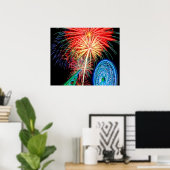 Fantastisch Fireworks-Poster Poster (Thuiskantoor)