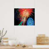 Fantastisch Fireworks-Poster Poster (Keuken)