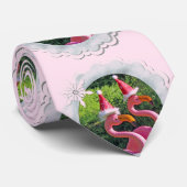 Fantastisch Flamingo Kerstmis Stropdas! Stropdas (Opgerold)