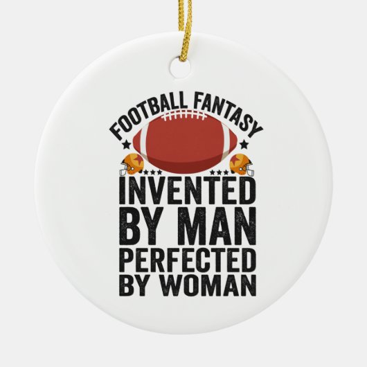 Fantastisch Football, geinventariseerd door Mannen Keramisch Ornament (Voorkant)