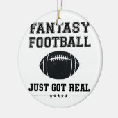 Fantastisch Football is gewoon echt Keramisch Ornament (Links)