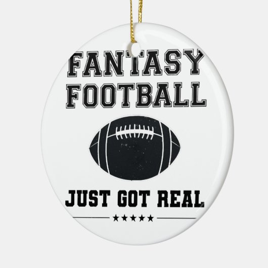 Fantastisch Football is gewoon echt Keramisch Ornament (Links)