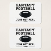 Fantastisch Football is gewoon echt Visitekaartje (Voorkant /achterkant)