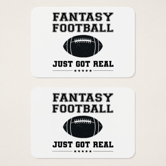 Fantastisch Football is gewoon echt Visitekaartje (Voorkant /achterkant)