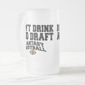 Fantastisch Football - Niet Drinken en ontwerpen Matglas Bierpul (Voorkant links)