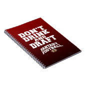 Fantastisch Football - Niet Drinken en ontwerpen Notitieboek (Rechterzijde)