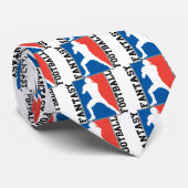 Fantastisch Football, rood wit en blauw Logo Stropdas (Opgerold)