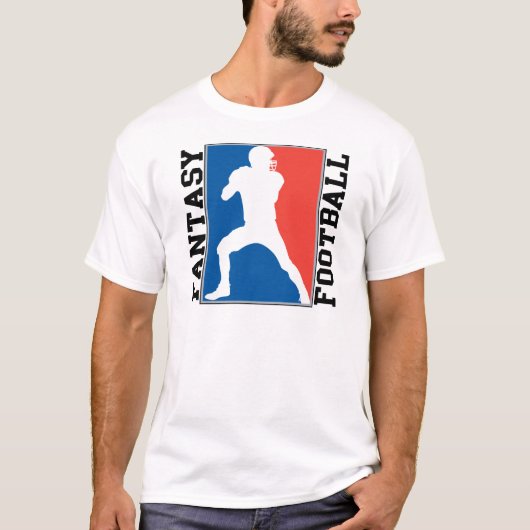 Fantastisch Football, rood wit en blauw Logo T-shirt (Voorkant)