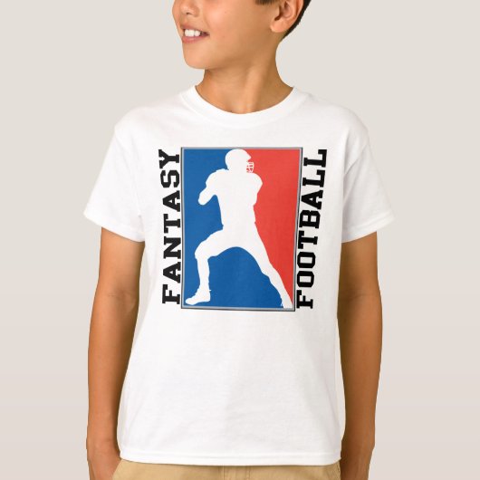 Fantastisch Football, rood wit en blauw Logo T-shirt (Voorkant)