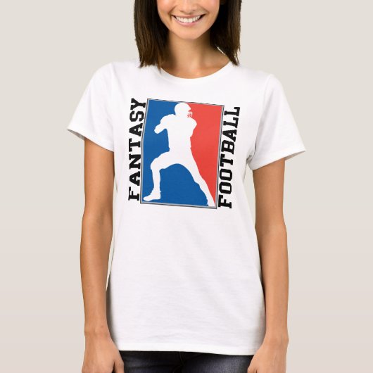 Fantastisch Football, rood wit en blauw Logo T-shirt (Voorkant)