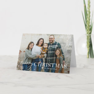 Fantastisch Frost Merry Folded Photo Card Feestdagen Kaart