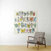 Fantastisch Funny Alphabet. Wacky Doodle Letters D Wandkleed (In situ)