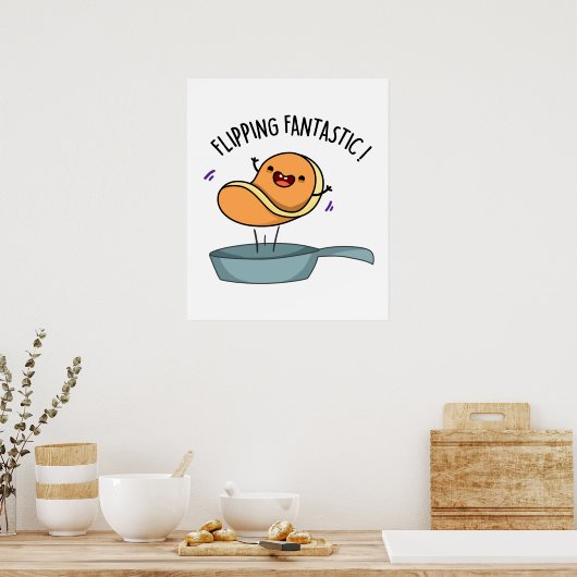 Fantastisch Funny Pancake Pun Poster (Keuken)