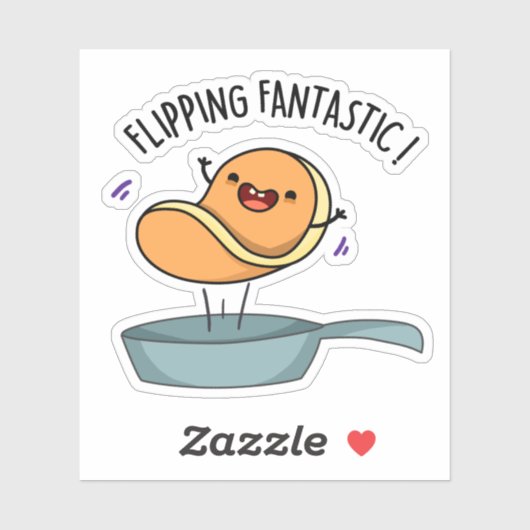 Fantastisch Funny Pancake Pun Sticker (Vel)