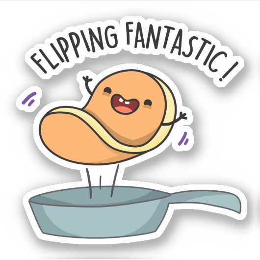 Fantastisch Funny Pancake Pun Sticker (Voorkant)