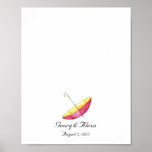 Fantastisch gastenboek met vingerafdruk poster