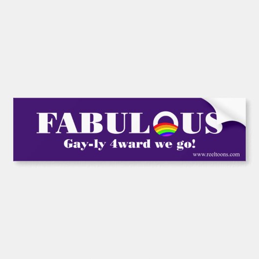 Fantastisch: Gay-ly 4-ward Bumpersticker (Voorkant)